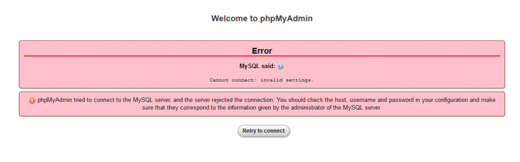 SOLVED: MySQL Error – Cannot Connect, Invalid Settings
