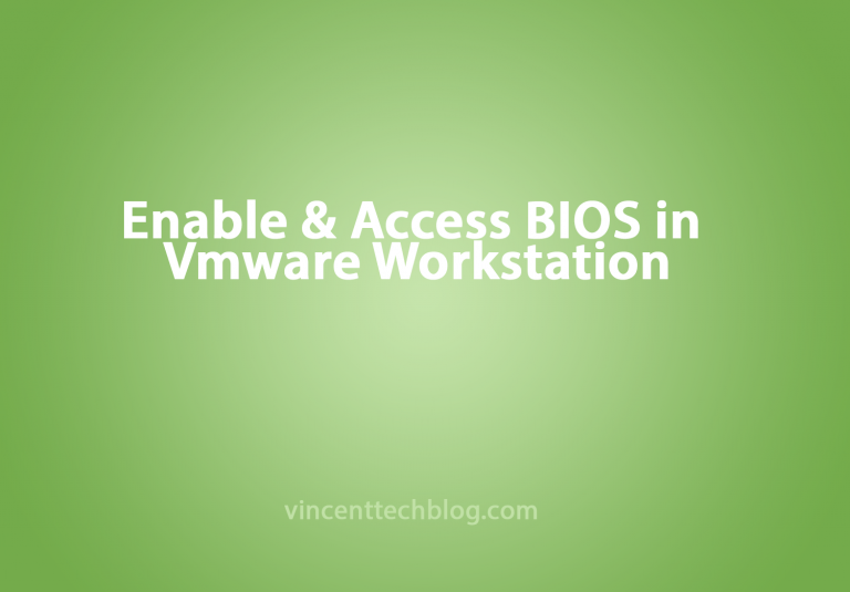 Bios in Vmware