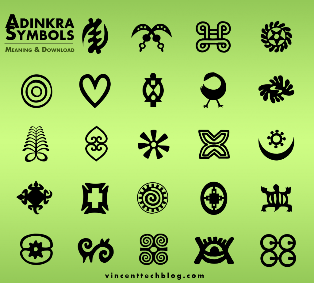 Бесплатные символы. Адинкра. Adinkra symbols. Ганские символы адинкра.