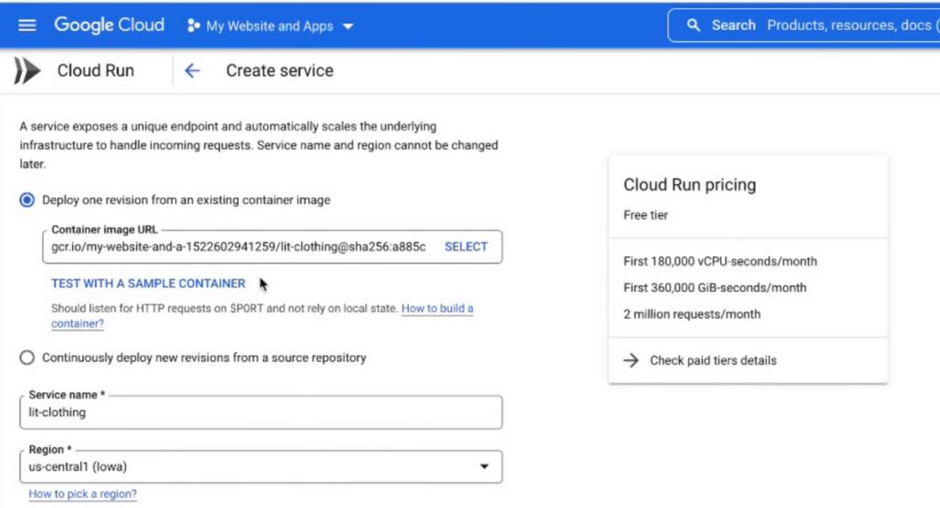 service cloud run google cloud