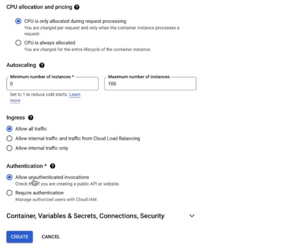 google cloud set authentication